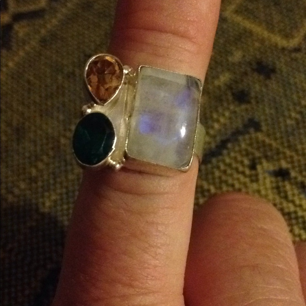 Moonstone Gem Ring - image 6